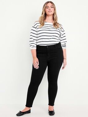 EUC Old Navy High-Waisted Rockstar Super-Skinny Jeans, size 1, black